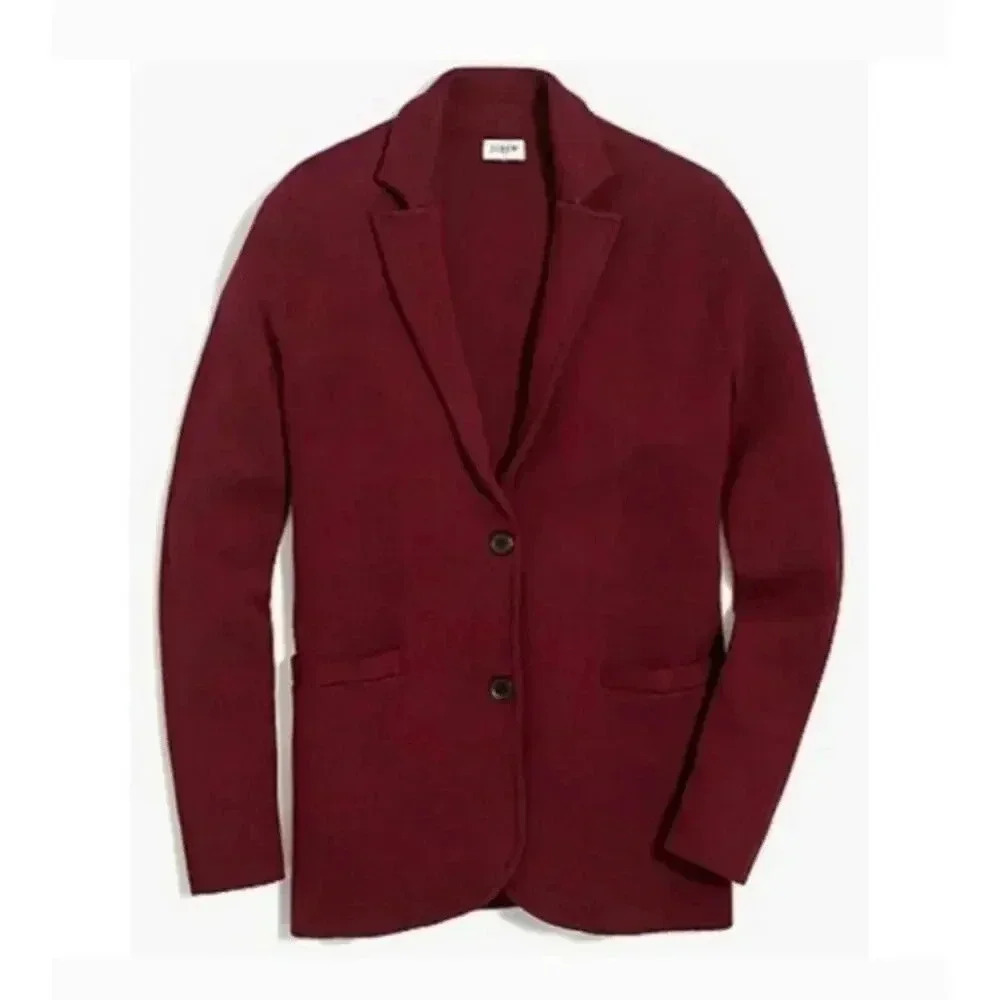 Jcrew Sweater Burgundy Blazer